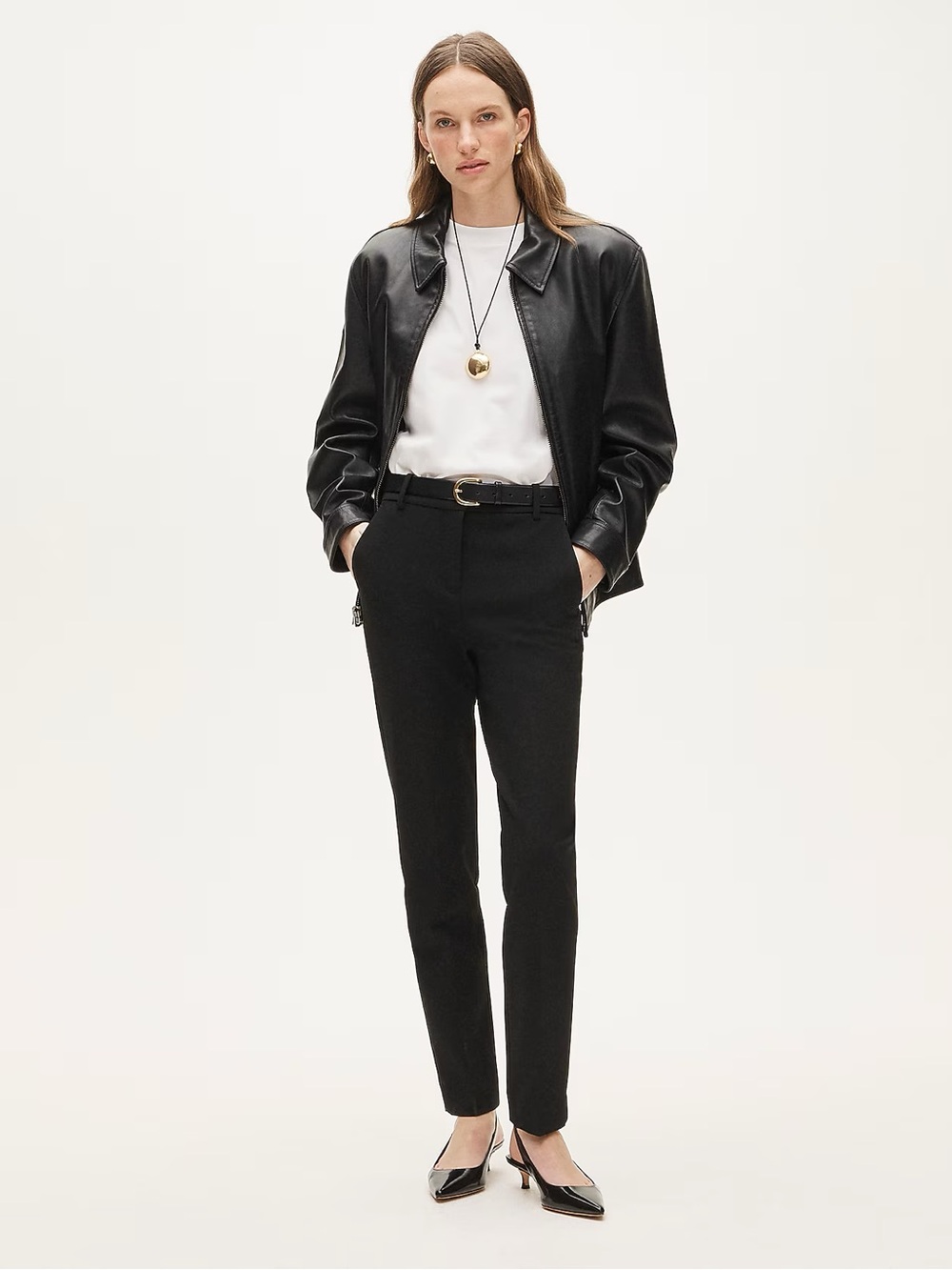 J. Crew Black Straight-Leg Tailored Pants